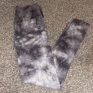 AE Grey Splatter Leggings - Partially Ribbed